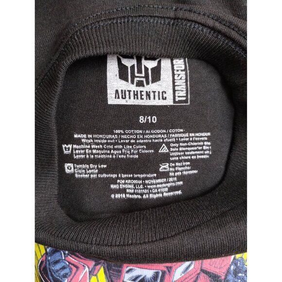 Transformers Kids 8 to 10 Black Optimus Prime Hero in Disguise T-Shirt New - Picture 4 of 5